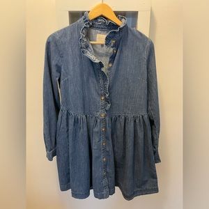 Sezane Leana Dress, Denim, Size 34